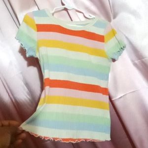 🤗👕 Old Navy Girls Stripped Knit Tee